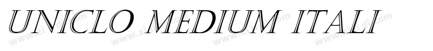 Uniclo Medium Itali字体转换